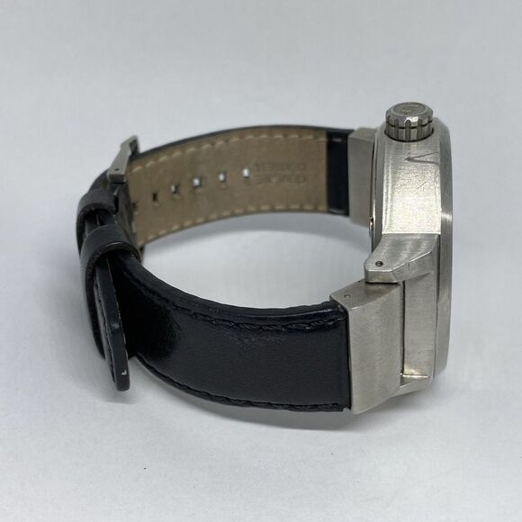 Armani Exchange AX1361 Men\'s Leather Analog Black Dial Quartz Wristwatch JK175
